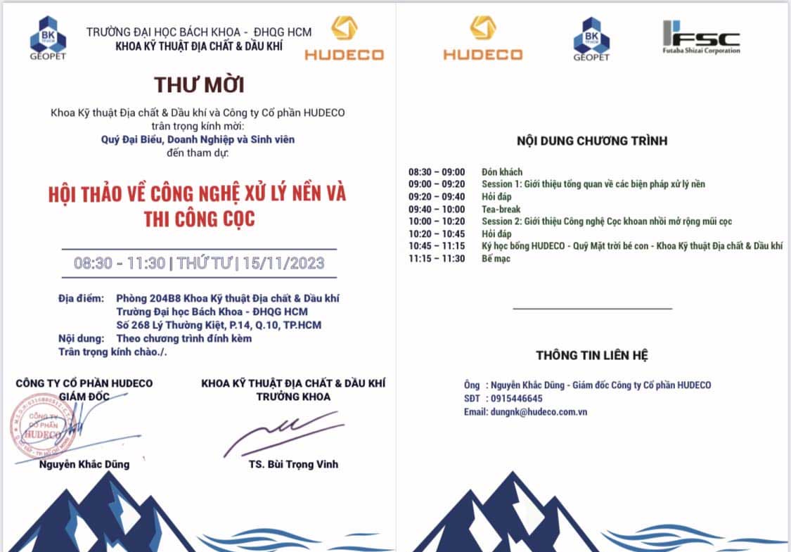 Hội thảo xử lý nền và thi công cọc