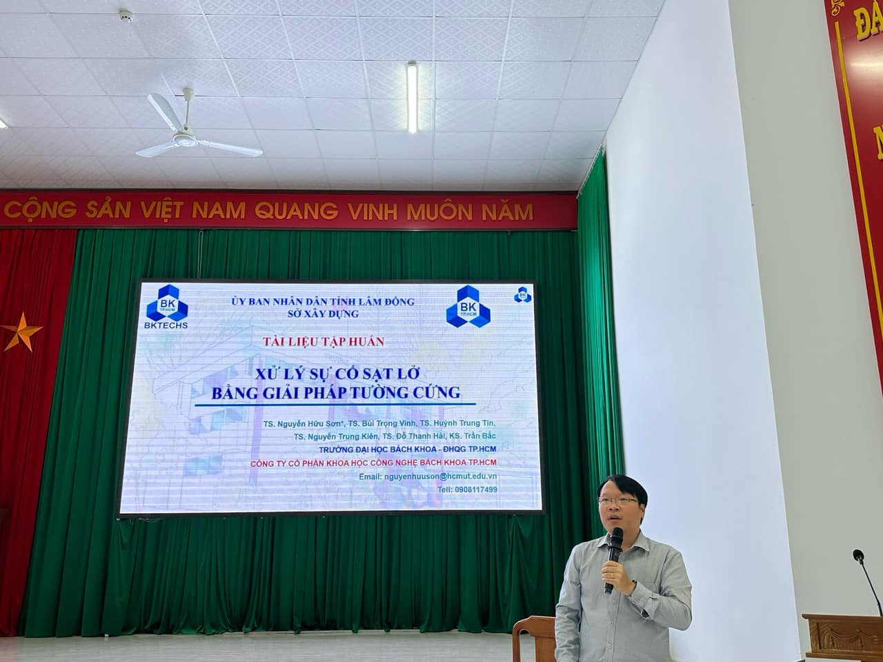 Hội nghị tập huấn về công tác cấp phép, thiết kế kết cấu công trình taluy, tường chắn đất trên địa bàn tỈnh Lâm Đồng