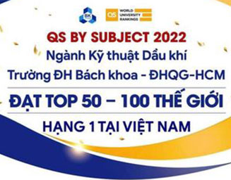 Kết quả xếp hạng QS by Subject 2022: Ngành Kỹ thuật Dầu khí-ĐHBK-ĐHQG HCM